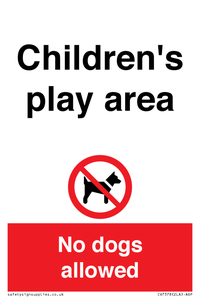Children's play area. No dogs allowed